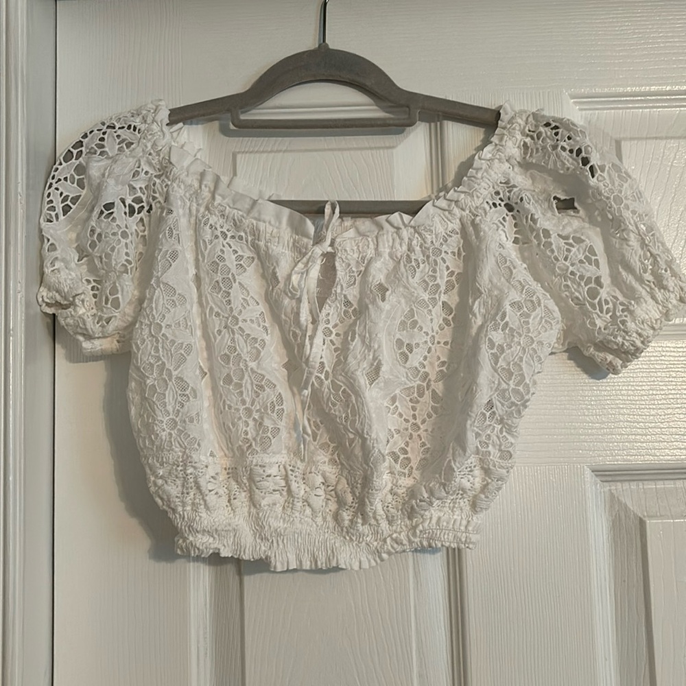 Temptation Positano hand embroidered crop top